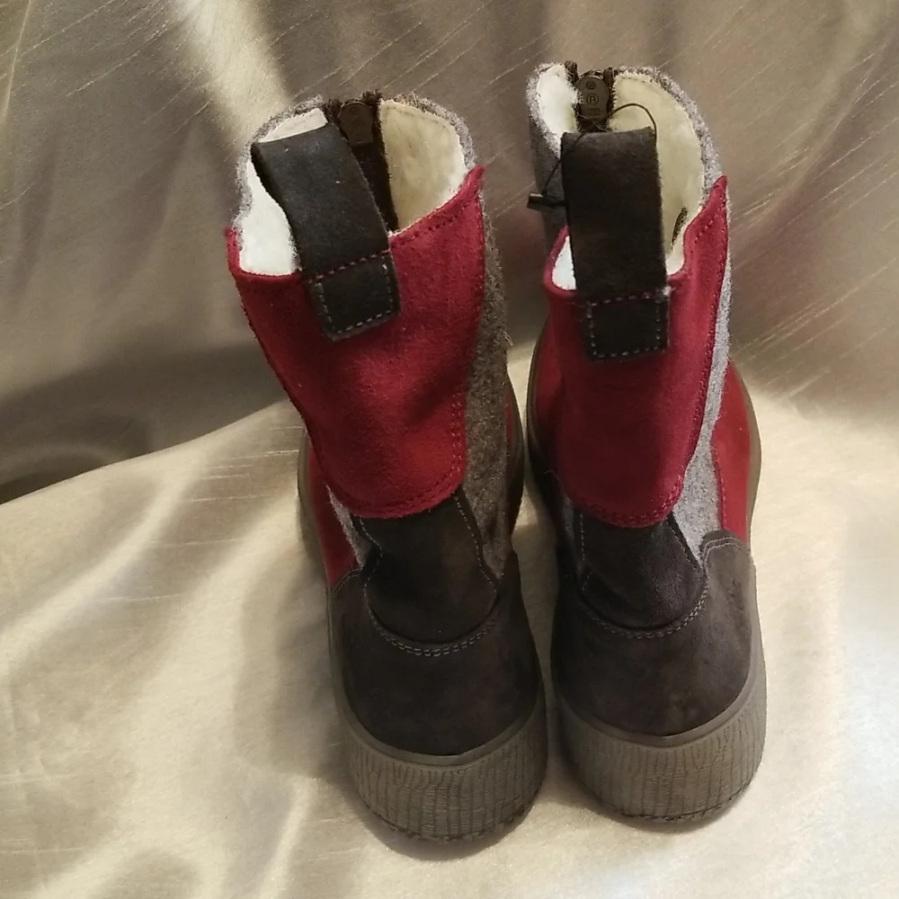 New Bos. & Co. Ignite Boots Colorblock Wool Platform sz 7 7.5 Winter Waterproof